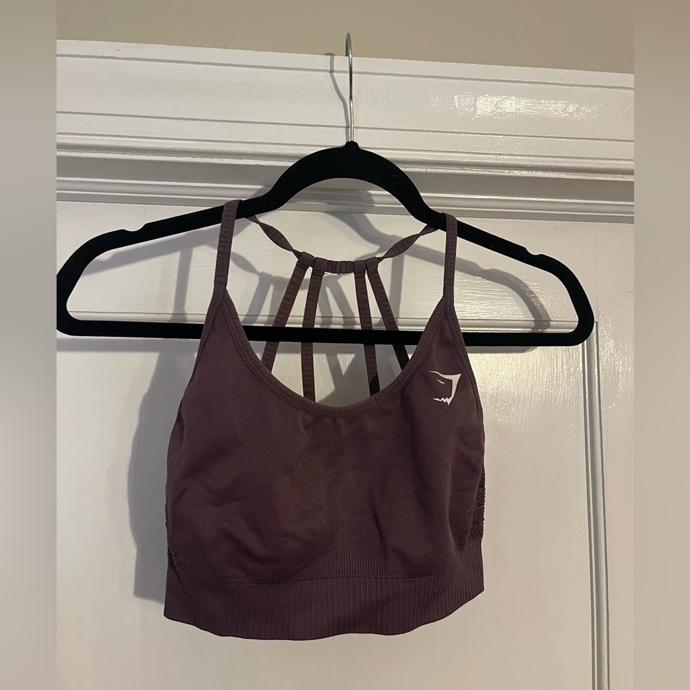 Gymshark energy seamless purple sports bra